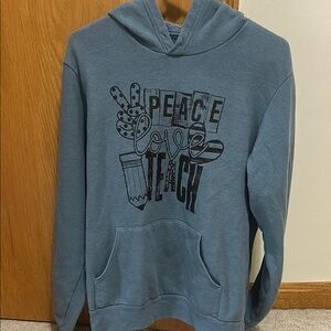Blue Teacher Graphic Hoodie